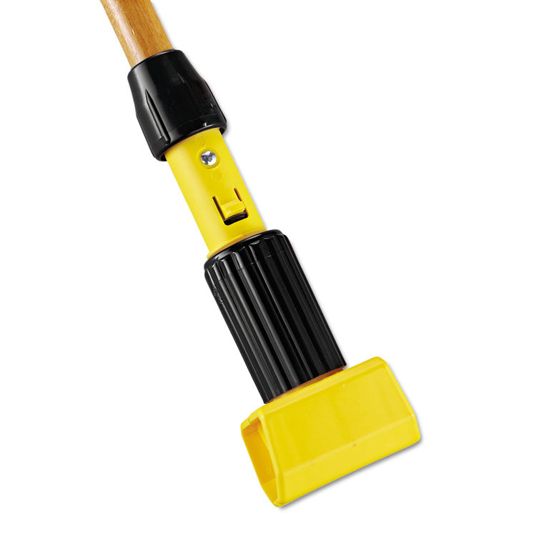 Rubbermaid® Commercial Gripper Hardwood Mop Handle, 1.13" dia x 60", Natural/Yellow (RCPH216)