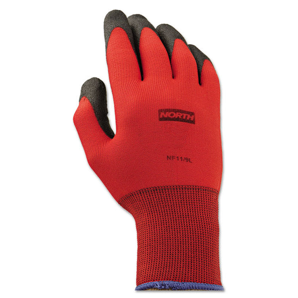 North Safety® NorthFlex Red Foamed PVC Gloves, Red/Black, Size 9/Large, 12 Pairs (NSPNF119L) 12 Pairs