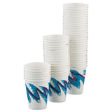 SOLO® Jazz Paper Hot Cups, 6 oz, White/Green/Purple, 50/Bag, 20 Bags/Carton (SCC376JZJ)