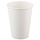 SOLO® Single-Sided Poly Paper Hot Cups, 12 oz, White, 50/Bag, 20 Bags/Carton (SCC412WN) Case of 1000