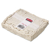 Rubbermaid® Commercial Economy Cut-End Cotton Wet Mop Head, 16oz, 1" Band, White, 12/Carton (RCPV116)