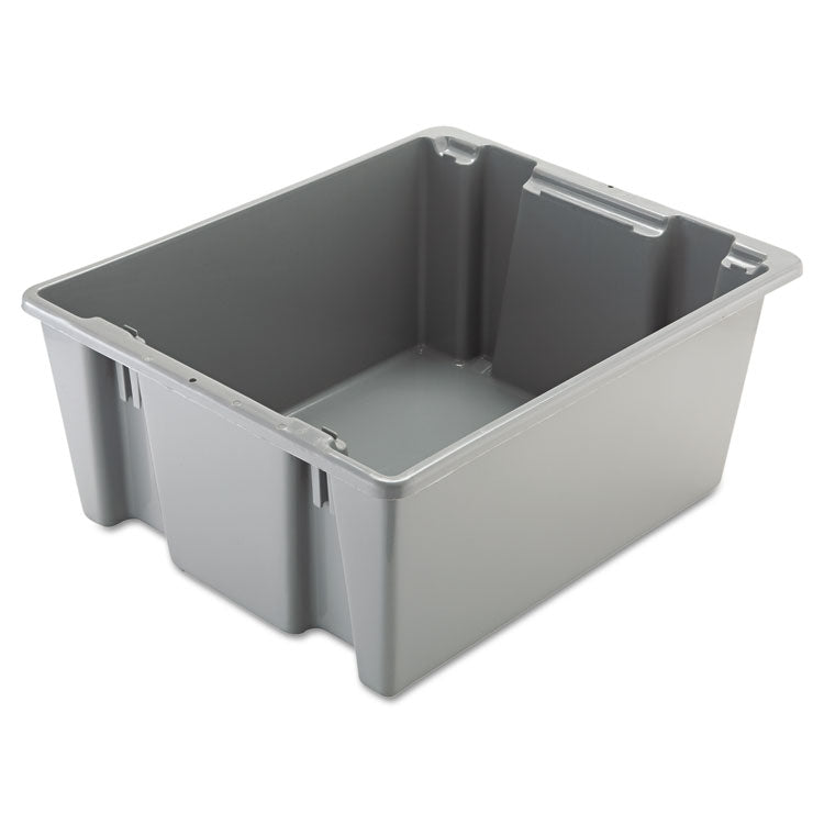 Rubbermaid® Commercial Palletote Box, 19 gal, 23.5" x 19.5" x 10", Gray (RCP1731GRA) Each