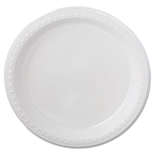 Chinet® Heavyweight Plastic Plates, 9" dia, White, 125/Pack, 4 Packs/Carton (HUH81209)