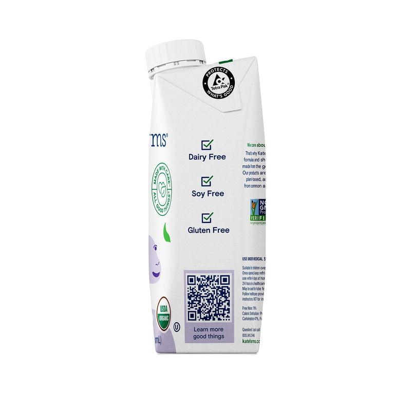 Kate Farms Pediatric Peptide 1.0 Pediatric Oral Supplement Vanilla Flavor 8.45 oz. Carton Liquid Organic Hydrolyzed Pea Protein (1170425_EA) 1/EA