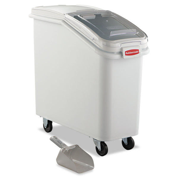 Rubbermaid® Commercial ProSave Mobile Ingredient Bin, 20.57 gal, 13.13 x 29.25 x 28, White, Plastic (RCP360088WHI)