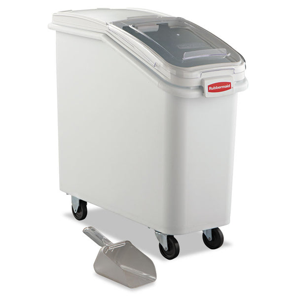 Rubbermaid® Commercial ProSave Mobile Ingredient Bin, 20.57 gal, 13.13 x 29.25 x 28, White, Plastic (RCP360088WHI) Each