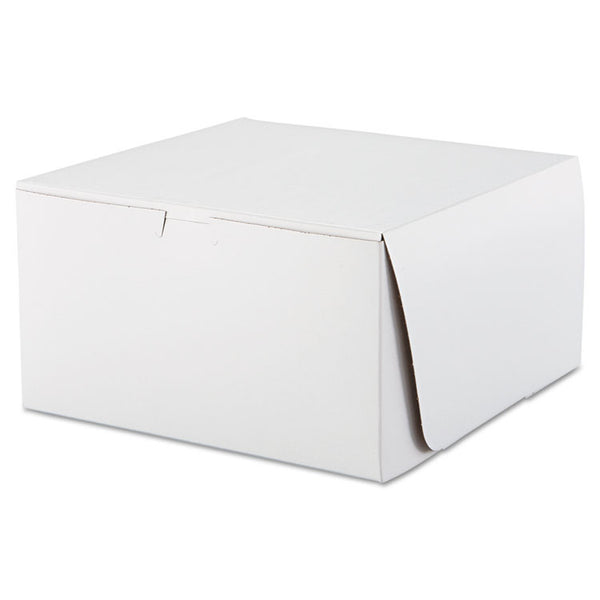 SCT® White One-Piece Non-Window Bakery Boxes, 10 x 10 x 5.5, White, Paper, 100/Carton (SCH0977) Case of 100