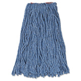 Rubbermaid Cotton/Synthetic Cut-End Blend Mop Head, 16oz, 1" Band, Blue, 12/Carton (RCPF51612BLUCT) Case of 12