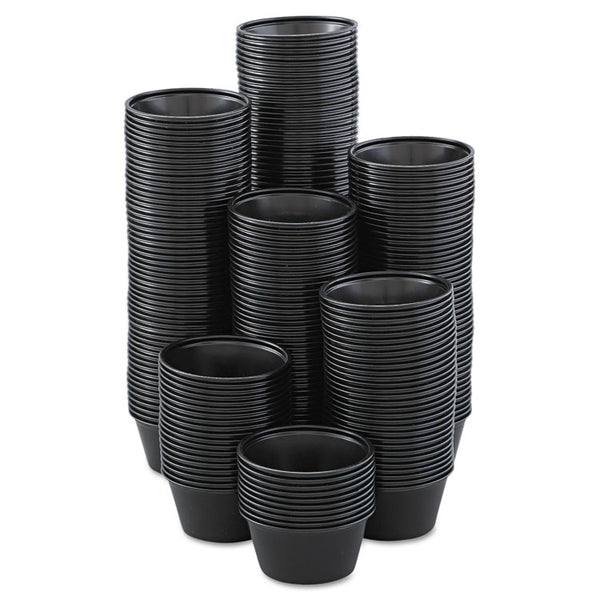 Dart® Polystyrene Portion Cups, 2 oz, Black, 250/Bag, 10 Bags/Carton (DCCP200BLK) Case of 2500