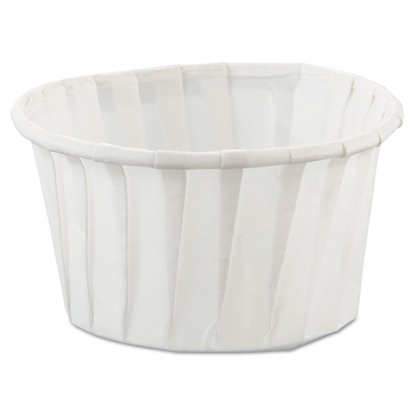 SOLO® Paper Portion Cups, 4 oz, White, 250/Bag, 20 Bags/Carton (SCC400)