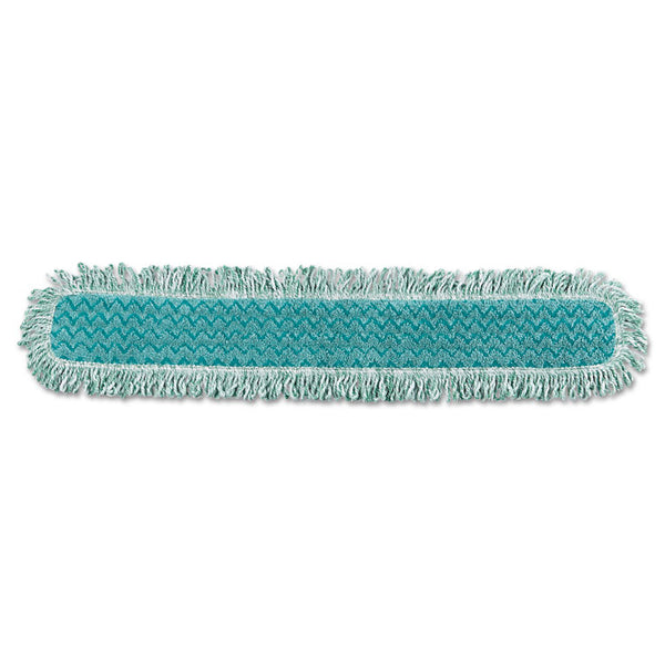 Rubbermaid® Commercial HYGEN™ HYGEN Dry Dusting Mop Heads with Fringe, 36", Microfiber, Green (RCPQ438)