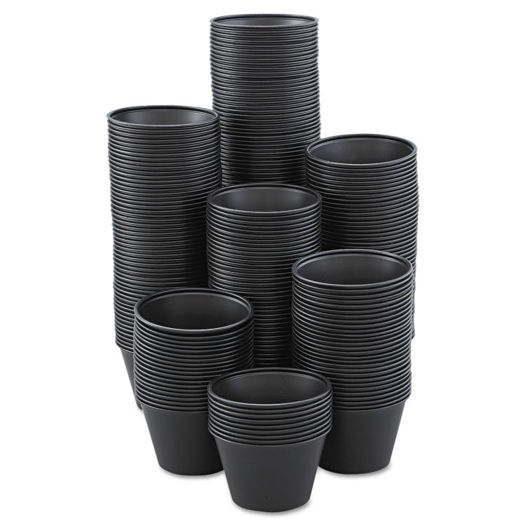 Dart® Polystyrene Portion Cups, 4 oz, Black, 250/Bag, 10 Bags/Carton (DCCP400BLK) Case of 2500