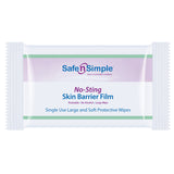 Safe N Simple™ No-Sting Skin Barrier Wipe 60% / 20% Strength Purified Water / Polyvinylpyrrolidone / Glycerin / Propylene Glycol Individual Packet Large NonSterile (1074722_BX) 25/BX