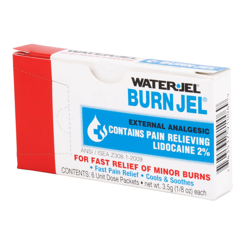 Water Jel® Burn Jel® Burn Relief Lidocaine Topical Gel 3.5 Gram Individual Packet (786421_BX) 6/BX