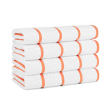 Hospeco® Las Rayas Beach Towel 30x60 Orange, 4/Pack (HOSBT-HS3060-15OR) Pack of 4