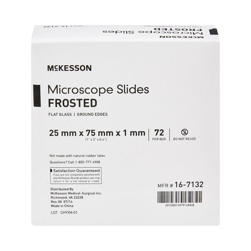 McKesson Microscope Slide 1 X 3 Inch X 1 mm Frosted End (464498_BX) 1/BX
