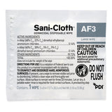 Sani-Cloth® AF3 Surface Disinfectant Cleaner Premoistened Germicidal Manual Pull Wipe 50 Count Individual Packet Unscented NonSterile (824245_BX) 50/BX