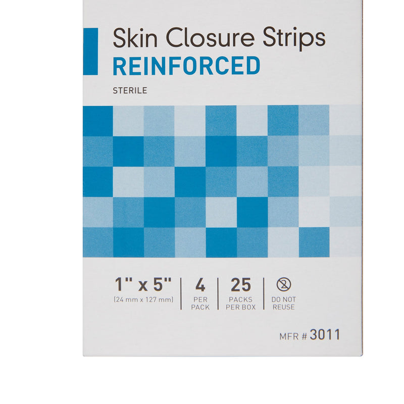 McKesson Skin Closure Strip 1 X 5 Inch Nonwoven Material Reinforced Strip White (876310_CS) 100/CS