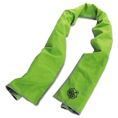 Ergodyne Chill-Its 6602MF Evaporative Micro-Fiber Cooling Towels, Hi-Vis Lime/Gray (150-12669) 6 EA / CA
