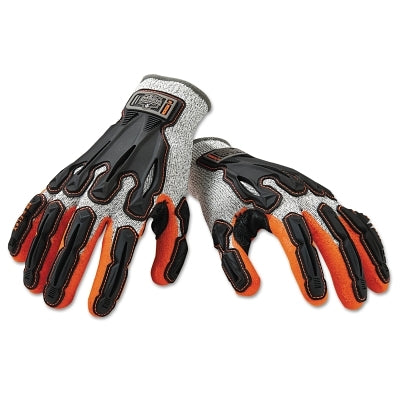 Ergodyne ProFlex 922CR CutResistant Nitrile-Dipped DIR Gloves, XLarge, HiVis Orange/Gray (150-17095) 12 PR / DZ