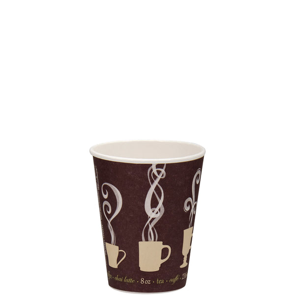 Solo Thermoguard Insulated Paper Hot Cups, 8 oz, Steam Print Design, 1,000/Carton (DCCDWTG8ST) Case of 1000