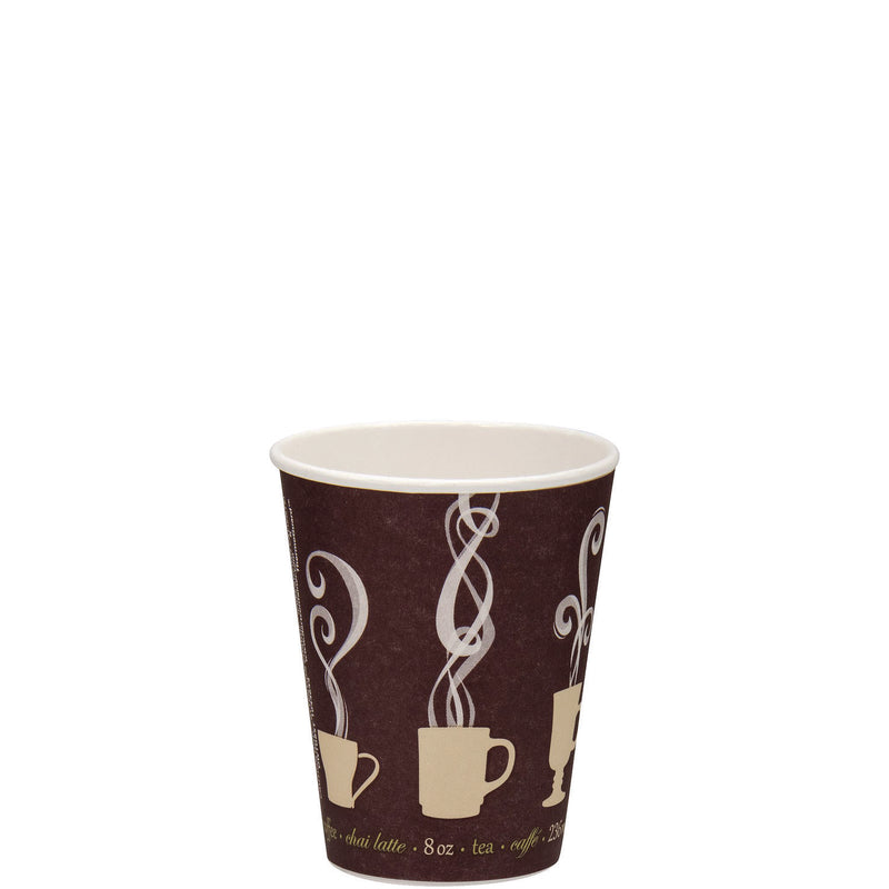 Solo Thermoguard Insulated Paper Hot Cups, 8 oz, Steam Print Design, 1,000/Carton (DCCDWTG8ST) Case of 1000