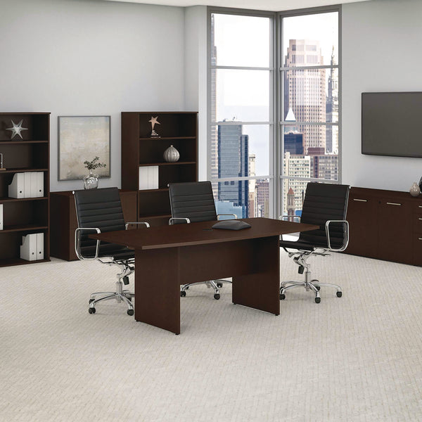Bush Business Furniture Conference Tables, Boat, 35.98w x 71.53d x 28.7h, Mocha Cherry (BSH99TB7236MR) Each
