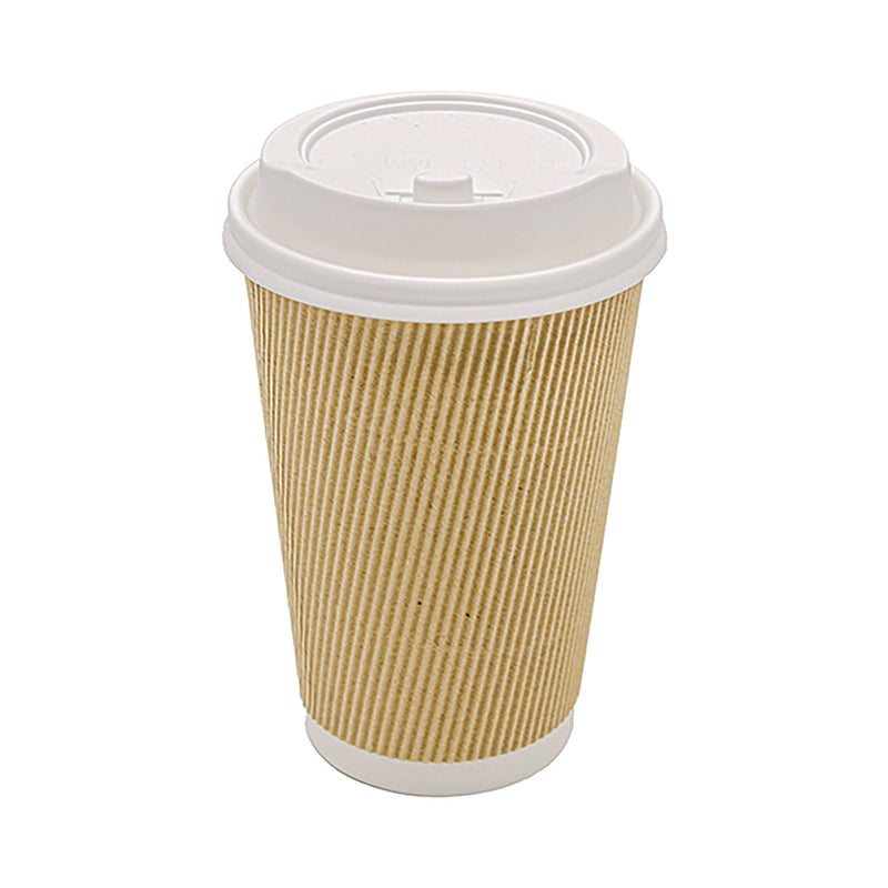 Karat Hot Cups, 16 oz, Kraft/White, 500/Carton (KRTCKRC516) Case of 500
