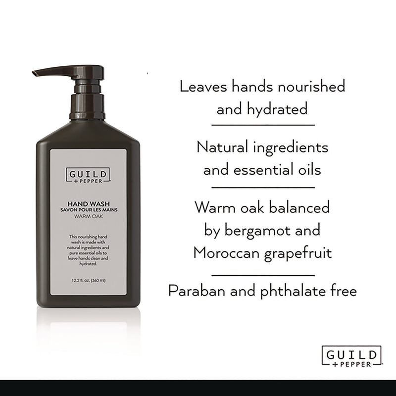 Guild+Pepper Hand Wash, Warm Oak, 12.2 oz Bottle, 12/Carton (GIS100306) Case of 12