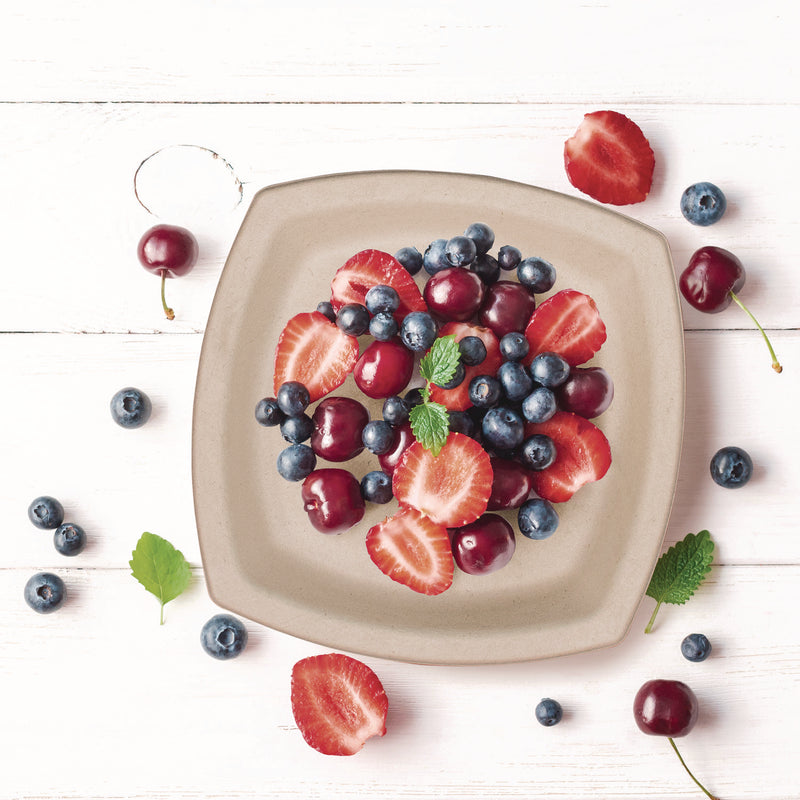 Dart Compostable Fiber Dinnerware, ProPlanet Seal, Plate, 6.7 x 6.7, Tan, 1,000/Carton (DCC6PSC1PF) Case of 8