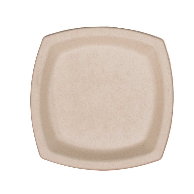 Dart Compostable Fiber Dinnerware, ProPlanet Seal, Plate, 6.7 x 6.7, Tan, 1,000/Carton (DCC6PSC1PF) Case of 8