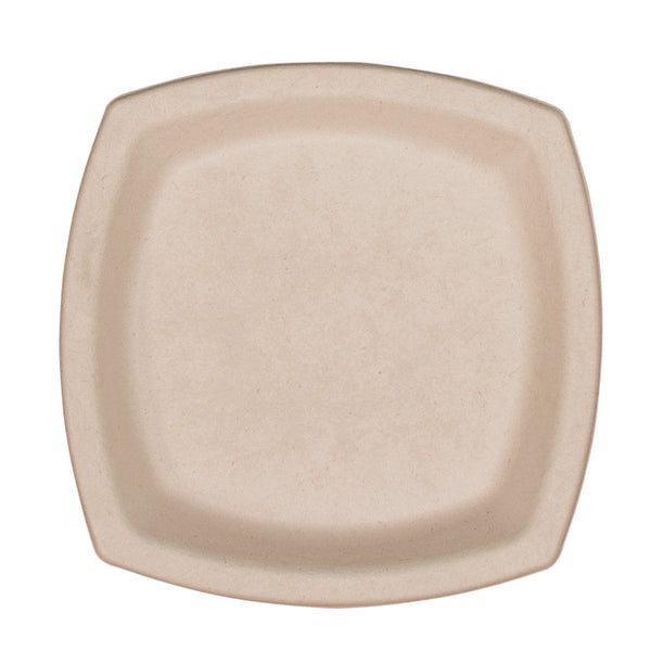 Dart Compostable Fiber Dinnerware, ProPlanet Seal, Plate, 6.7 x 6.7, Tan, 125/Pack (DCC6PSC1PFPK) Pack of 125