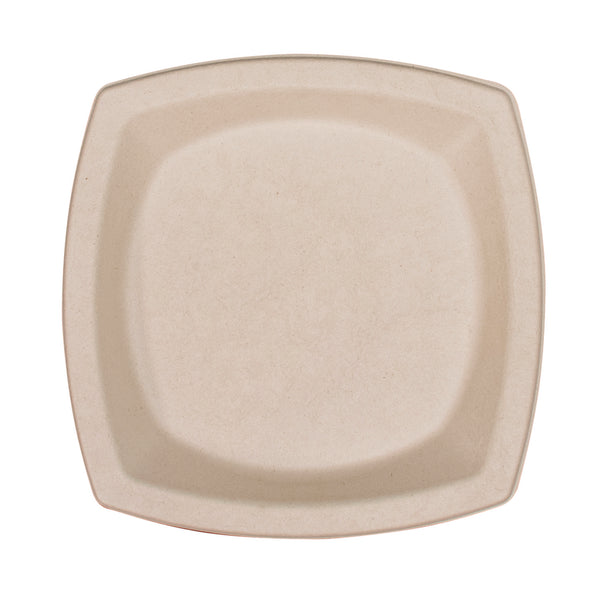 Dart Compostable Fiber Dinnerware, ProPlanet Seal, Plate, 8.25 x 8.25, Tan, 500/Carton (DCC8PSC1PF) Case of 4