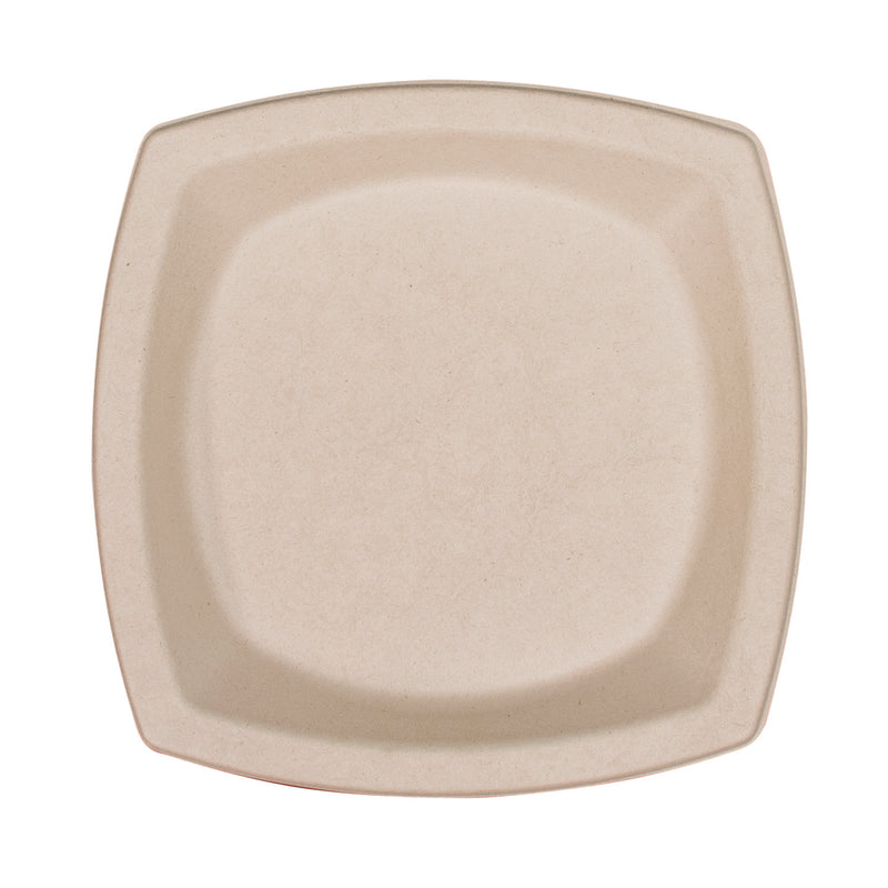 Dart Compostable Fiber Dinnerware, ProPlanet Seal, Plate, 8.25 x 8.25, Tan, 500/Carton (DCC8PSC1PF) Case of 4