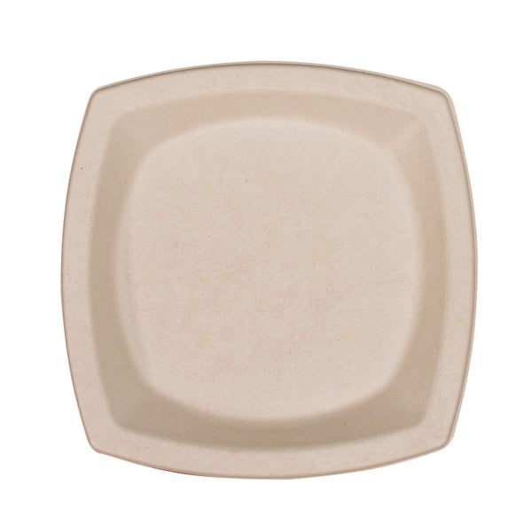 Dart Compostable Fiber Dinnerware, ProPlanet Seal, Plate, 8.25 x 8.25, Tan, 125/Pack (DCC8PSC1PFPK) Pack of 125