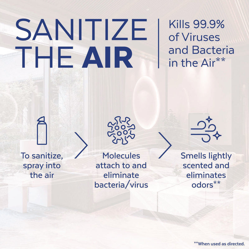 LYSOL Brand Air Sanitizer Spray, Light Breeze Scent, 10 oz Aerosol Can, 6/Carton (RAC99394CT) Case of 6