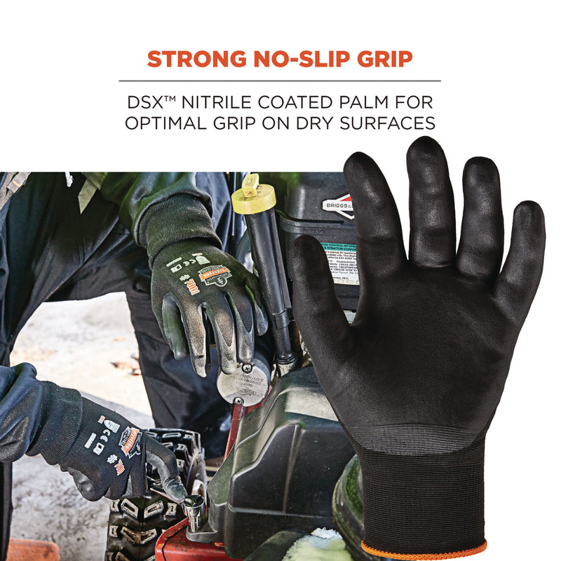 Ergodyne ProFlex 7001 Nitrile-Coated Gloves, Black, X-Small, Pair (EGO17951) 1 Pair