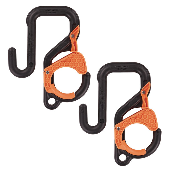 Ergodyne® Squids 3178 Locking Aerial Bucket Hook, Tethering Pt, 9.06 x 7.09 x 2.17, Black/Orange, Max 40 lb, 2/PK,Ships in 1-3 Bus Days (EGO19279) Each