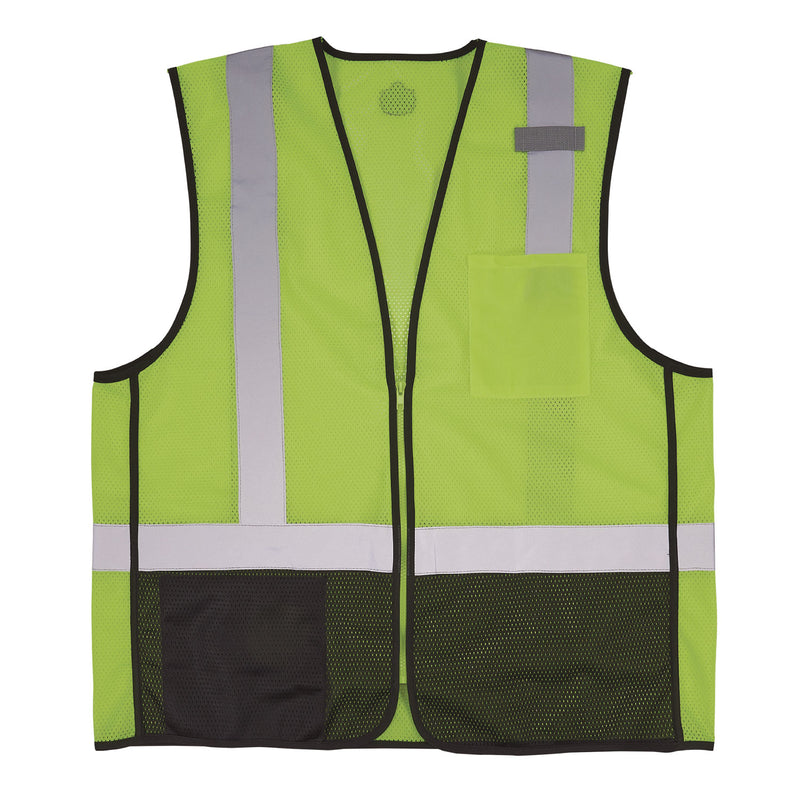Ergodyne GloWear 8210Z Hi-Vis Class 2 Mesh Vest, Small to Medium, Lime (EGO23013) Each