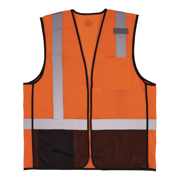 Ergodyne GloWear 8210Z Hi-Vis Class 2 Mesh Vest, Large to X-Large, Orange (EGO23025) Each