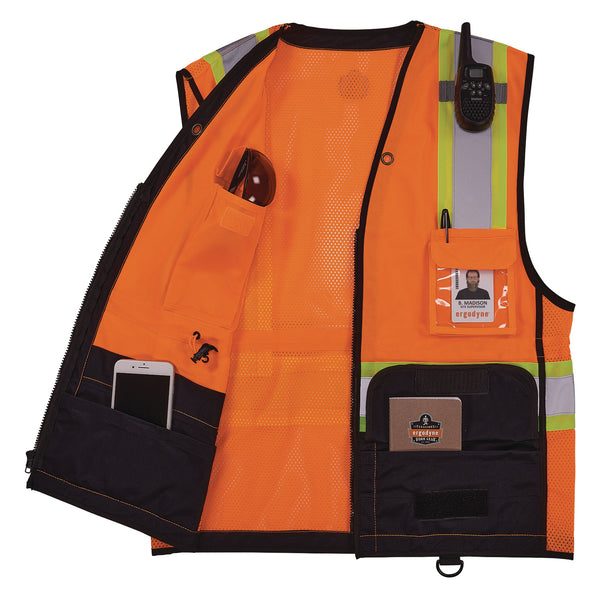 Ergodyne GloWear 8251HDZ Class 2 Two-Tone Hi-Vis Safety Vest, Large to X-Large, Orange (EGO23045) Each