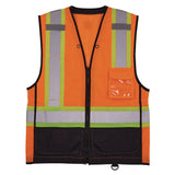 Ergodyne GloWear 8251HDZ Class 2 Two-Tone Hi-Vis Safety Vest, 2X-Large to 3X-Large, Orange (EGO23047) Each