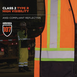 Ergodyne GloWear 8251HDZ Class 2 Two-Tone Hi-Vis Safety Vest, 4X-Large to 5X-Large, Orange (EGO23049) Each