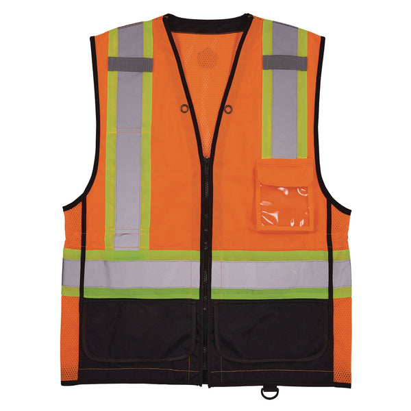 Ergodyne GloWear 8251HDZ Class 2 Two-Tone Hi-Vis Safety Vest, 4X-Large to 5X-Large, Orange (EGO23049) Each