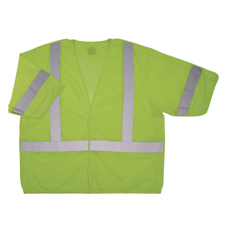 Ergodyne GloWear 8315BA Class 3 Hi-Vis Breakaway Safety Vest, 4X-Large to 5X-Large, Lime (EGO23059) Each