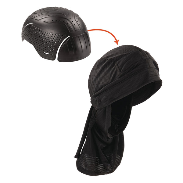 Ergodyne Skullerz 8941 Dreadlock Tube and Bump Cap Insert, Small/Medium, Black (EGO23420) Each