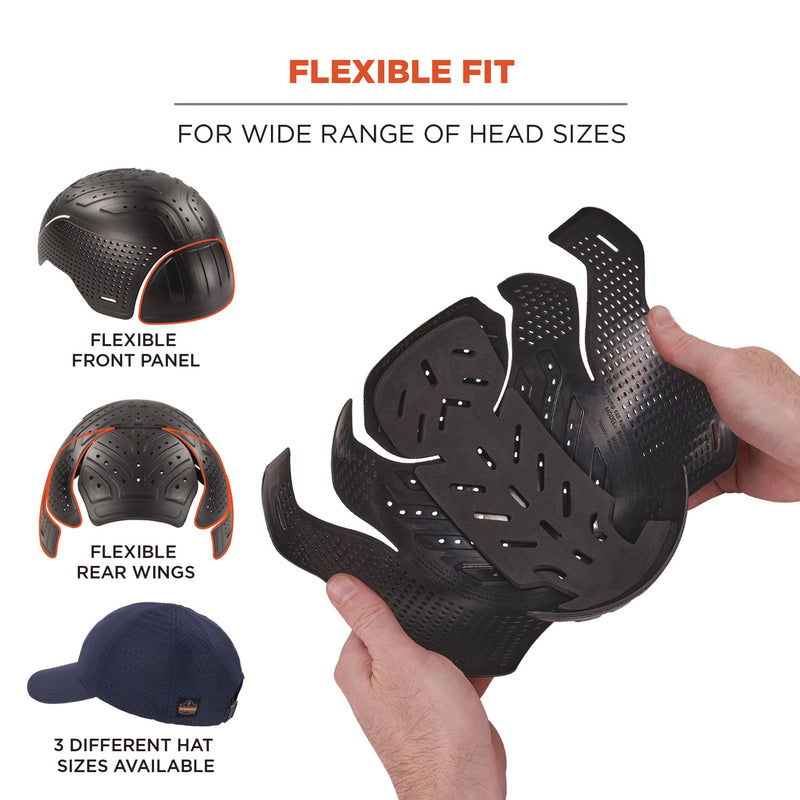 Ergodyne Skullerz 8947 Lightweight Baseball Hat and Bump Cap Insert, X-Large/2X-Large, Navy (EGO23455) Each