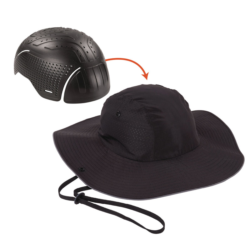 Ergodyne Skullerz 8957 Lightweight Ranger Hat and Bump Cap Insert, X-Small/Small, Black (EGO23459) Each