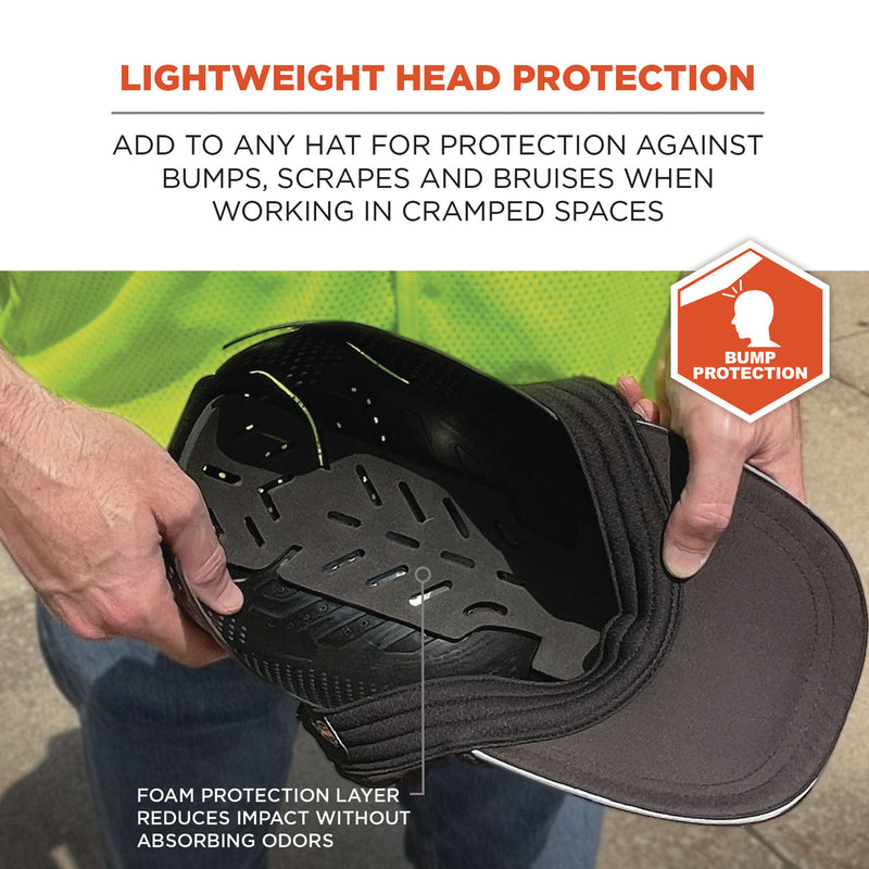 Ergodyne Skullerz 8943F (x) Universal Bump Cap Insert - Flexible Hinged, Charcoal (EGO23483) Each