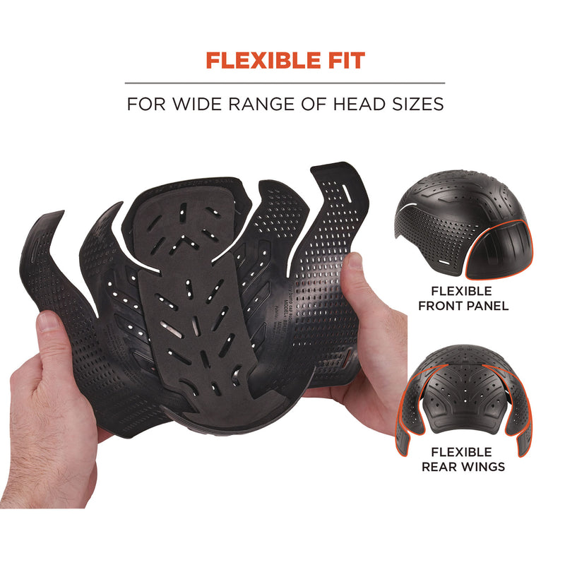 Ergodyne Skullerz 8943F (x) Universal Bump Cap Insert - Flexible Hinged, Charcoal (EGO23483) Each
